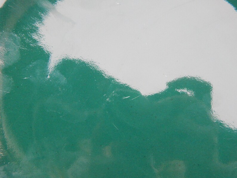 Skandinavisk Vintage Höganäs Keramik Emerald Green Hoganas Keramiksallad Tallrik Stengods bild 8