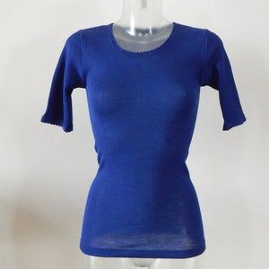 warm Underwear Wool mix Undershirt Ladies Blue Underwear, 1980s