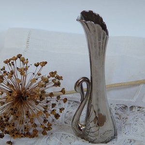 Vintage Metal Pitcher Swan, Decorative Pitcher/ Vase, Home Decor