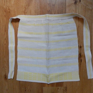 Vintage Swedish Handloomed Hand Stitched Cotton Apron, Ladies Half Apron, Collectible, Cooking/ Cleaning Apron, Folk Art