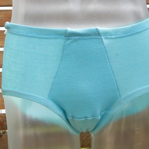 Vintage Underwear NOS Mens Size Extra Small Unused Undies Blue Underpants 100% Cotton Made in   era