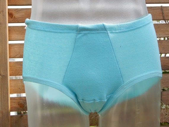 Vintage Underwear NOS Mens Size Extra Small Unused Undies Blue Underpants  100% Cotton Made in Era 