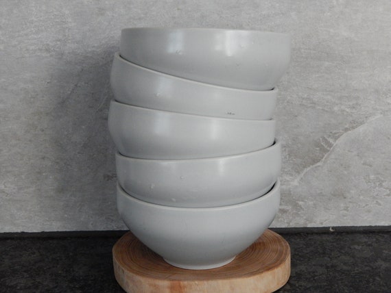 Scandinavian Vintage Höganäs Keramik Gray Semi Matte Bowl With