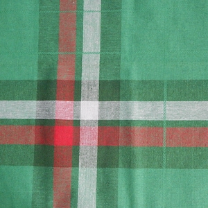 NOS Vintage Big Checkered Green/ Red/ White Cotton Viscoze Tablecloth Made in Finland Finlayson 130 x 160 cm
