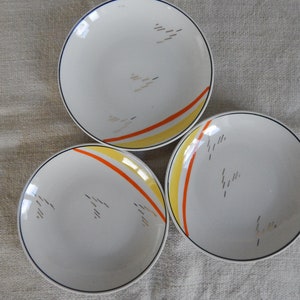 Set of 3  Vintage Hand Painted Dessert Plate,  Tableware,  1970 Baranovka Porcelain Factory Ukraine