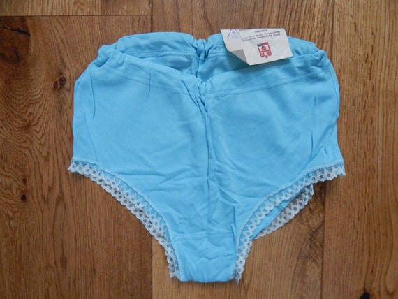 NOS Vintage Underwear Little Girls Blue Color Viscoze Acetate