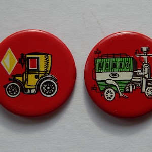 Metal Vintage Car Train Badge Renault Pin Set of 2 Vintage Badge from  1970 s,  Pin Button Pinback Collectible.