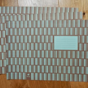Juego de 4 hojas antiguas de papel para cubierta de cuaderno, papel vintage, coleccionable, años 70