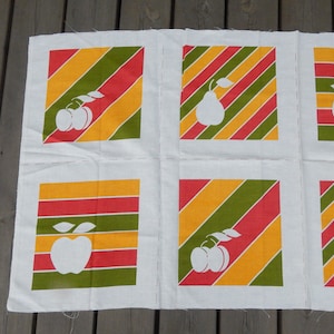 Set of 8 Vintage  Sew it yourself- Linen napkins, Cooking / Cleaning Kitchen Fall Autumn Textiles