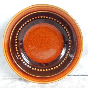 Excellent Condition Scandinavian Vintage Deco Helsingborg Stoneware Bowl Made in Sweden VDN Scandinavian Honey Brown Ceramic Bowl