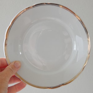 Arabia of Finland White Cake Plate Golden Rim Small Plate Porcelain Tableware 1940 s