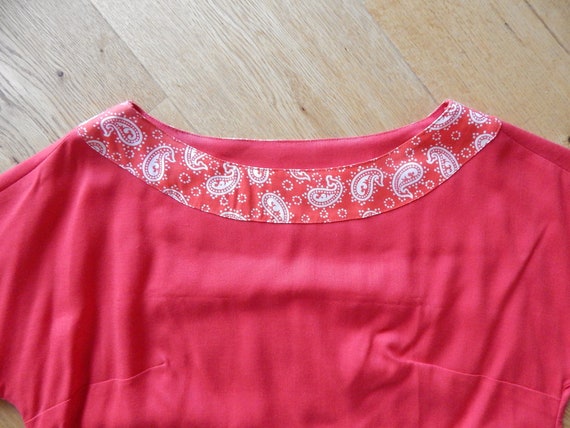 Red Blouse Woman Clothing Gift for Her Hand Made … - image 6