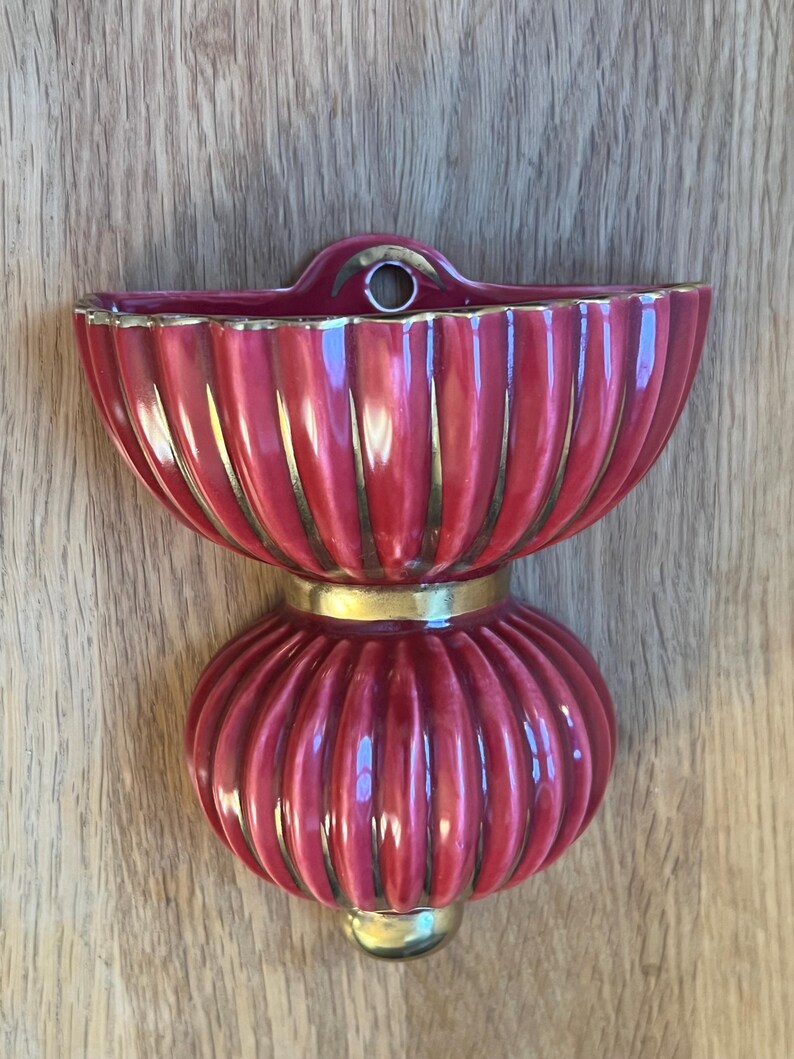 Gefle Porslinfabrik Rubin Wall Vase - Thumbnail 5