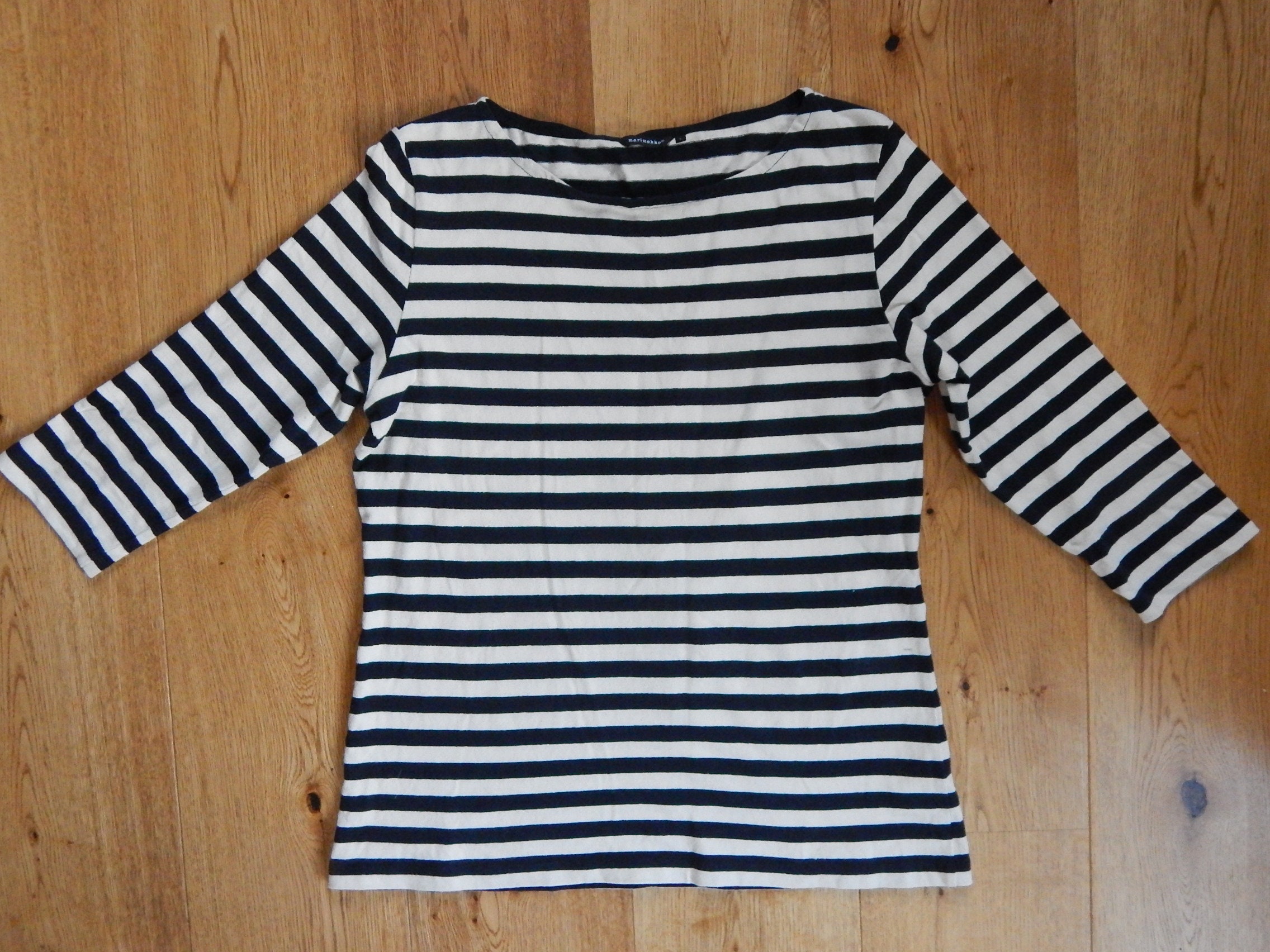 Marimekko Striped Nautical T Shirt Blue 
