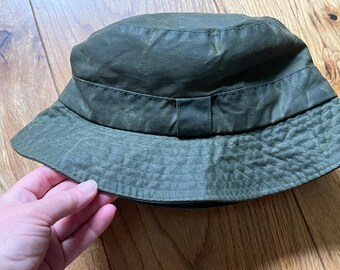 Barbour A115 バケットハット　英国製 リプルーフ済 BARBOUR A115 Vintage Rain Hat Barbour Wax Bucket Hat - Retro