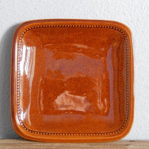 Vintage Höganäs Rectangular Keramik Brown Plate Old Hoganas Ceramic Salad Plate
