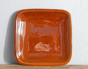 Vintage Höganäs Rechteckige Keramik Braune Platte Alter Hoganas Keramik Salatteller