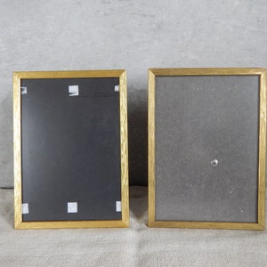 Set of 2 Scandinavian Vintage JYDEN Picture Metal Frame/ Danish Brass Photo Frame Wall/ Table Decor with Glass Cover Home Decor