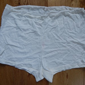 Women Lingerie Knickers White Vizcose Underpants Size Extra Large Made in 1980