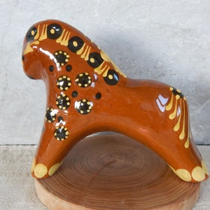 Horse Khokloma Ceramic Horse 1980-s.  Vintage