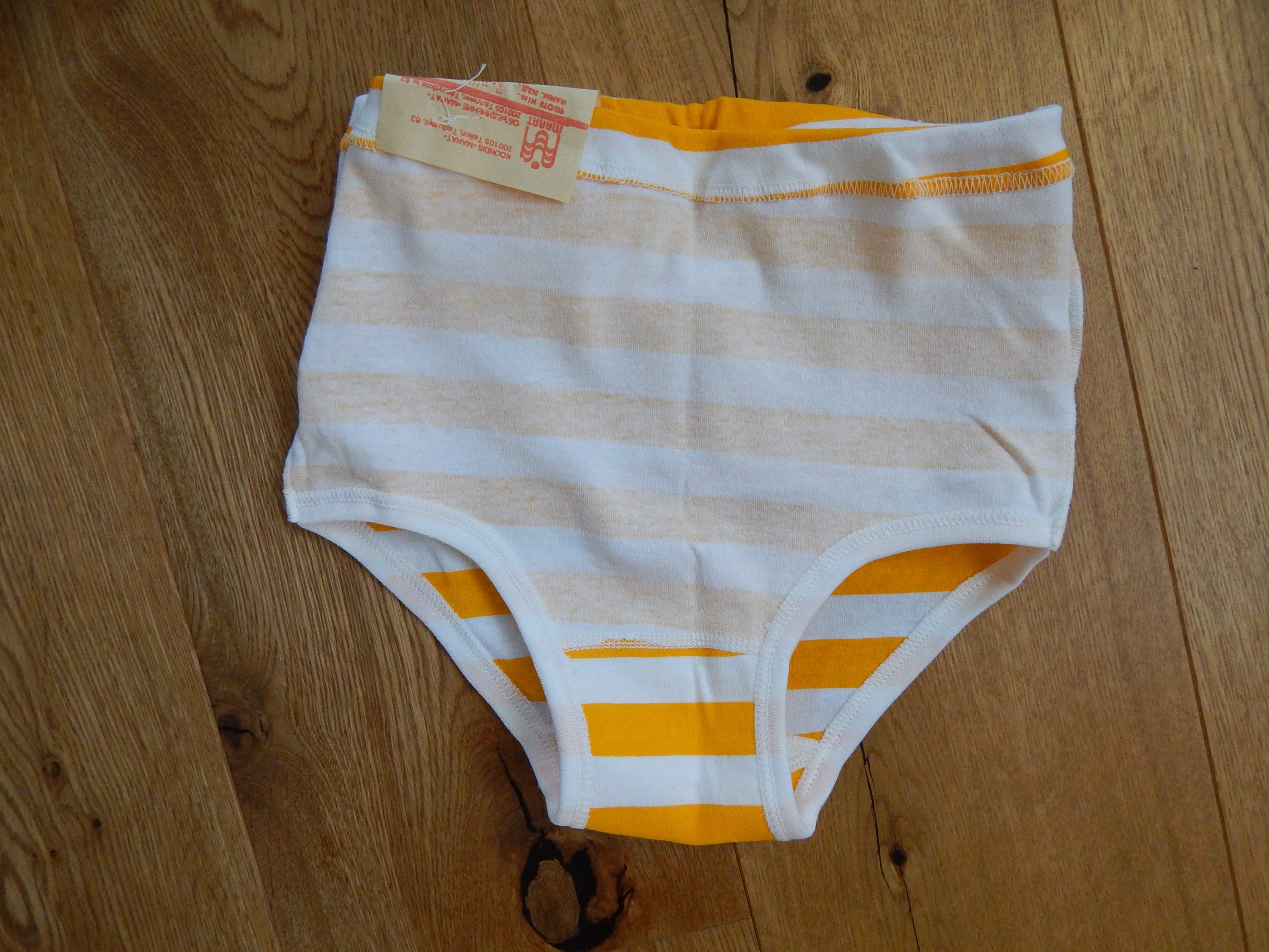 Set of 2 Vintage Underwear Girls Cotton Panties Unused White Underpants  With Bright Yellow Striped Pattern 100% Cotton 10-12 Years -  Canada