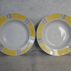 set of 2  Vintage Plate/ Deep Plate,  era 1970 s. Plates Baranovka Porcelain Factory Ukraine Tableware,