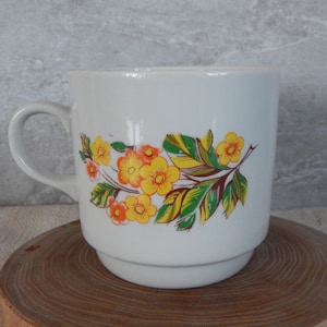 Vintage Big Milk Mug or Tea Cup Polonsky Porcelain Factory Ukraine Tea Cup  era 1970 s.