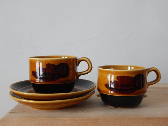 Set of 2 Rorstrand Tuna Egg cup Harry Stalhane Vintage Stoneware Kitchen decor Collectible Tableware 1970 s
