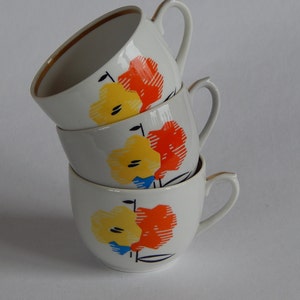 Set of 3 Vintage Tea/ Coffee Cup, Tableware Vintage Verbilki