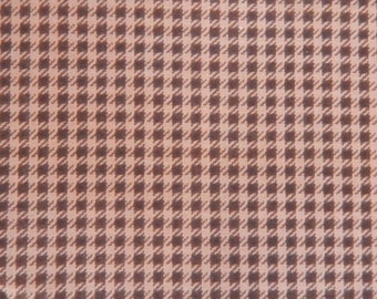 Vintage Unused Cotton Fabric Small Pattern Brown Retro Fabric Old Estonian Design Fabric 96cm  x 285 cm Chintz