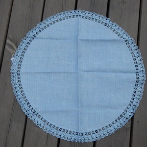 Linen Table Cloth Round Flax Tablelinen 100 % Flax Hand Made Natural Healthy Home Made by UKU Estonia