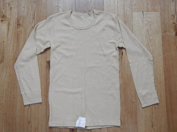 NOS Warm Long Undershirt Men Beige Long 