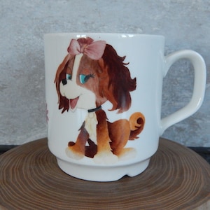 Scandinavian Vintage Rorstrand Kids Mug LENA Mug with Dog Picture Cup Sweden Scandinavian Design