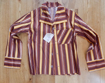 Soviet Vintage Boys/ Unisex Pajama Jacket Retro Cotton Sleeping Wear Russian Pajama Unused Sleepingwear NOS