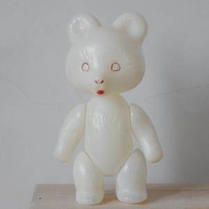 Plastic Toy Plastic Bear 1970-s.  Vintage Baby toy,