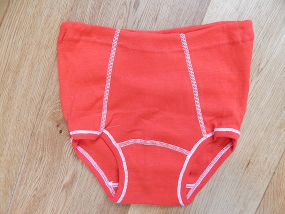 Girls Vintage Underwear Unused Vintage Red Underwear Underpants