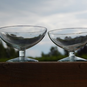 Hand Made Liqueur Glass Set of 2  Aquavit Glass,1970-s  Design Collectible Elegant Tableware