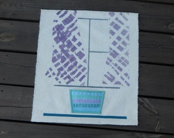 Finnish Hand Woven Poppana Textile with Pocket For Wall Home Decor Finnish Textile art