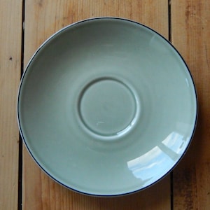 Gustavsberg Natur Green Saucer Plate Sweden Hand Decorated Scandinavian Tableware