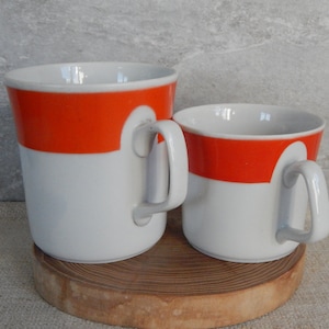 Set of 2  Vintage Kids Milk Mug and Bigger Tea Cup Polonsky Porcelain Factory Ukraine Tea Cup  era 1970 s.  Tableware