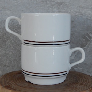 Set of 2 Scandinavian Vintage Rorstrand Sierra Porcelain Cup by Rostrand Sweden Scandinavian Design 1977.