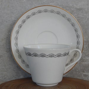 Scandinavian Vintage Rorstrand NINA Coffee Cup with Saucer by Rostrand Sweden Scandinavian Design 1960 s.
