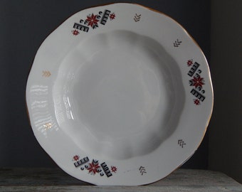 Riga Porcelain Factory Big Bowl Muhu Mänd Vintage Soup Bowl Tableware Serving Dish from 1980 s. RPR