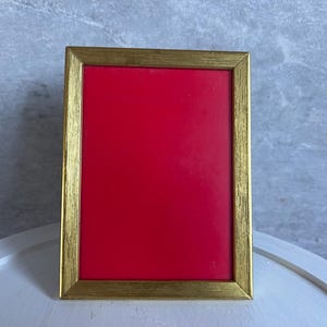 Scandinavian Vintage Picture Frame/ Danish Brass Photo Frame Wall/ Table Decor with Glass Cover 12,3 cm x 9,3 cm ( ca 4 7/8&quot; x 3 5/8&quot;)