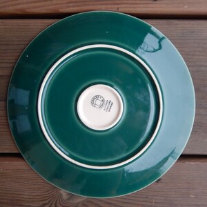 Skandinavisk Vintage Höganäs Keramik Emerald Green Hoganas Keramiksallad Tallrik Stengods bild 10