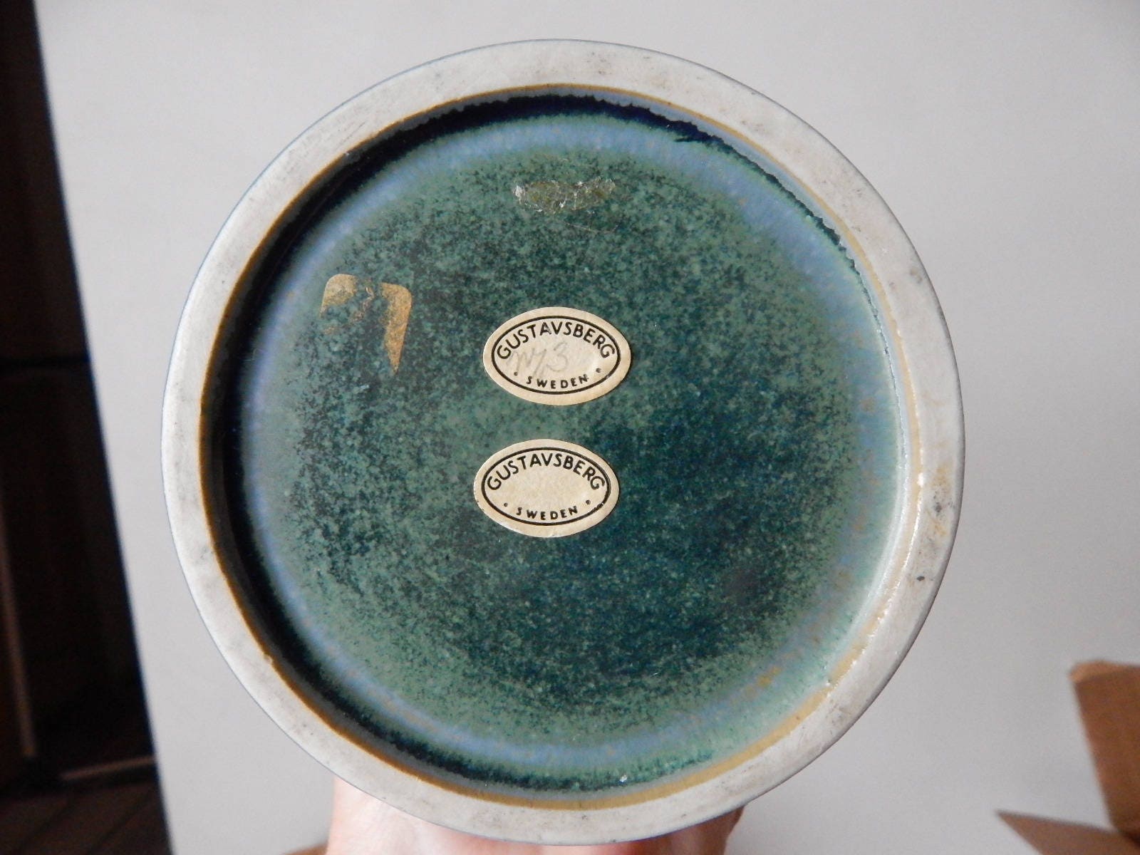 グスタフスベリ ブリット ルイーズ サンデル 背の高い青い花瓶