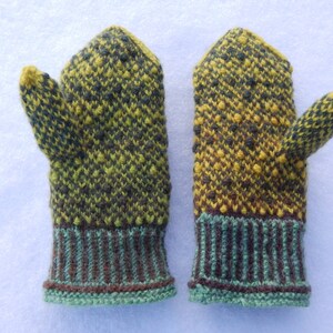 Estonian Child Mittens Warm Woolen Hand Knitted Mittens 5-6-7 years