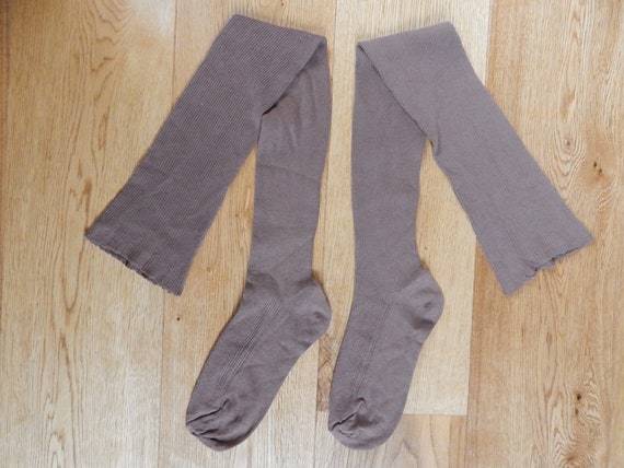 Unused Stockings  Vintage Brown Women Stockings R… - image 1