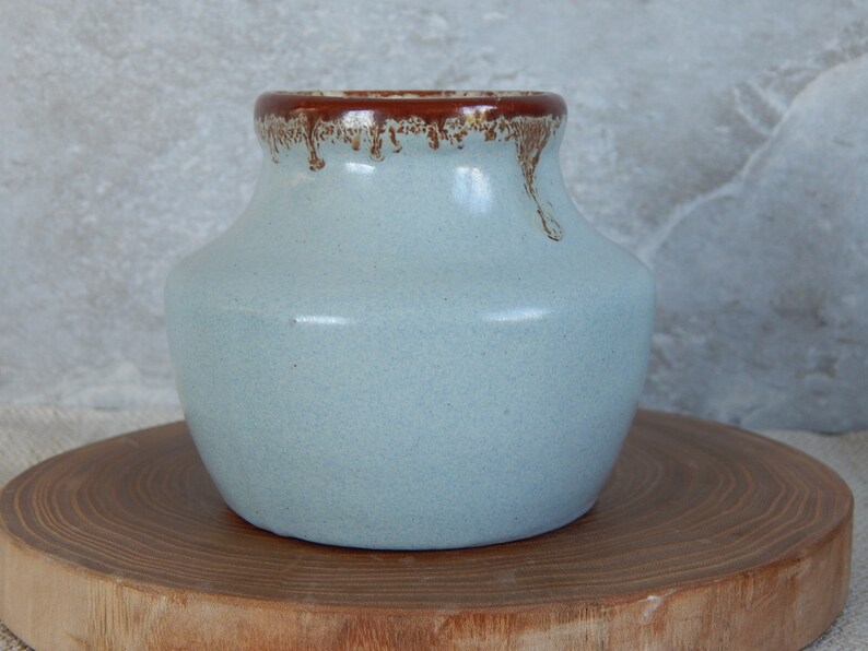 Soviet Vintage Ceramic Vase Blue Vase Decorative Vase Made In USSR Soviet Design Retro Vase