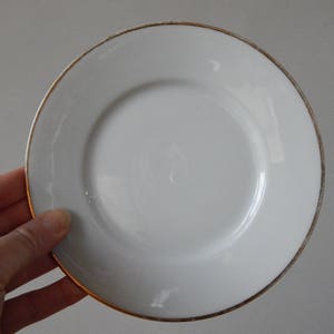 Set of 4 Vintage OHME Germany Porcelain Plate, Cake Plate, White Plate